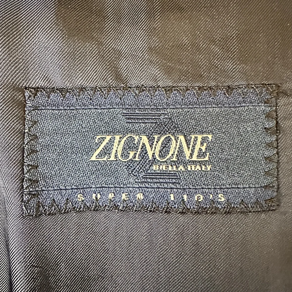 Zignone Slate Gray Textured Wool Sport Jacket Size 38R